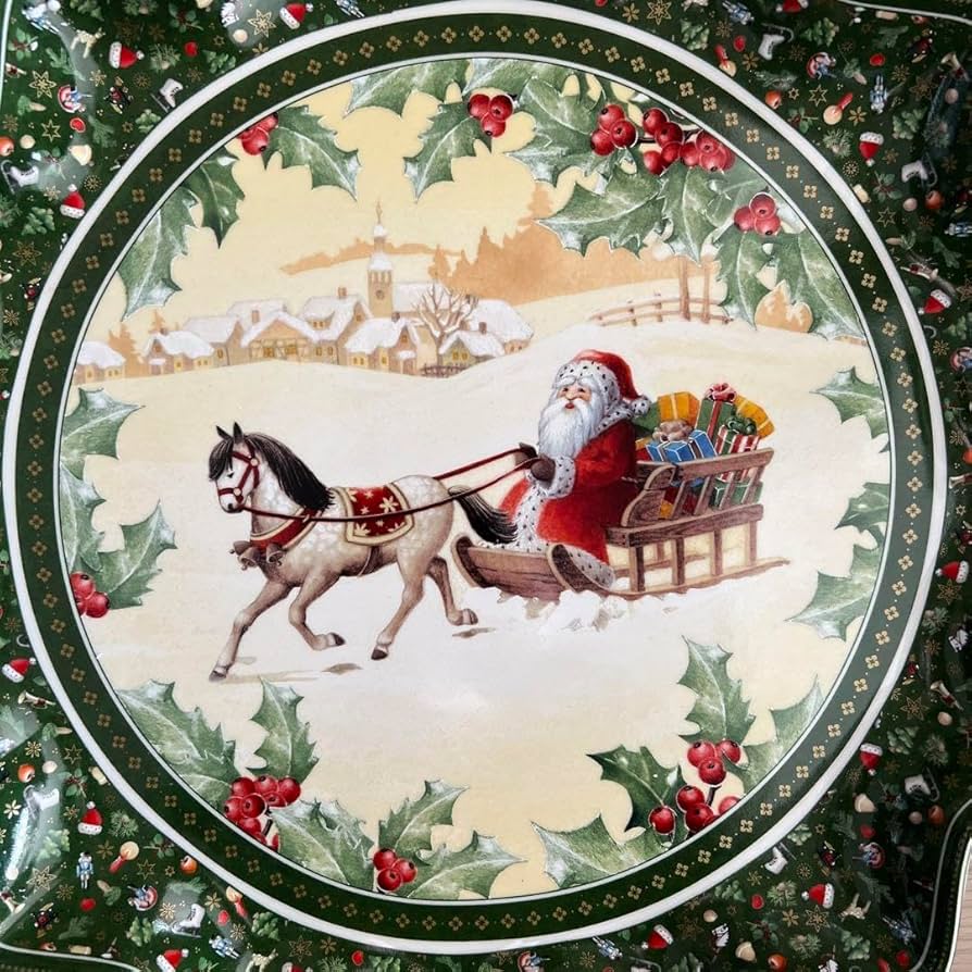 ビレロイ＆ボッホ　プレート　皿　デザート　クリスマス　サンタ　4枚 ビレロイ＆ボッホ プレート 皿 デザート クリスマス サンタ 4枚